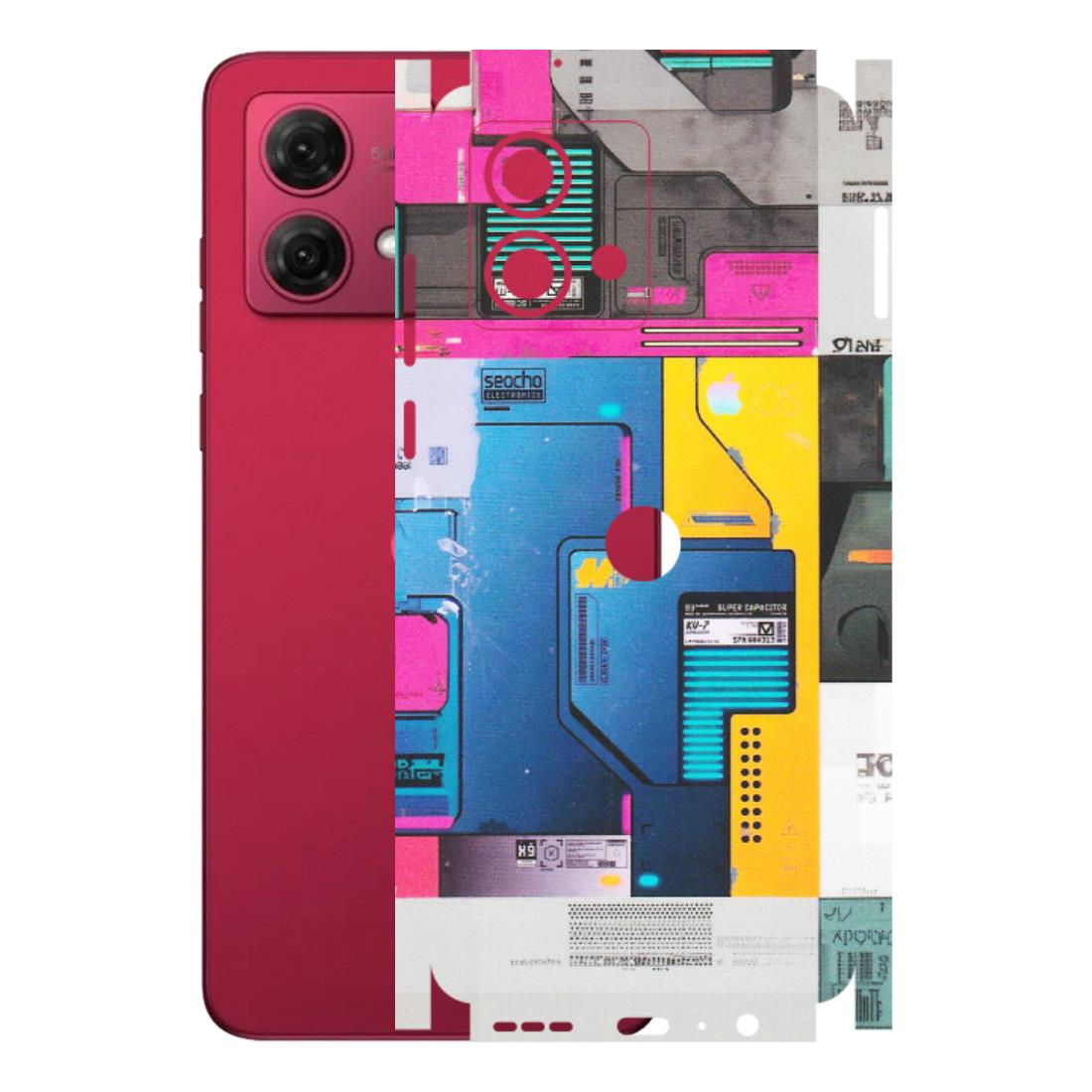 Motorola Phone Skins (All Models) - Colourfull Motherboard Internals - Matte Finish (M-55) Motorola G84 (5G)