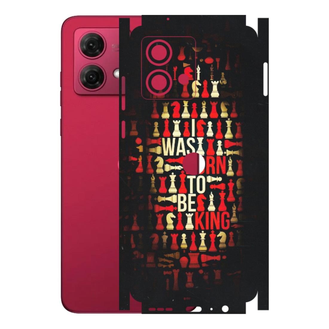 Motorola Phone Skins (All Models) - Born To Be King - Matte Finish (M-73) Motorola G84 (5G)