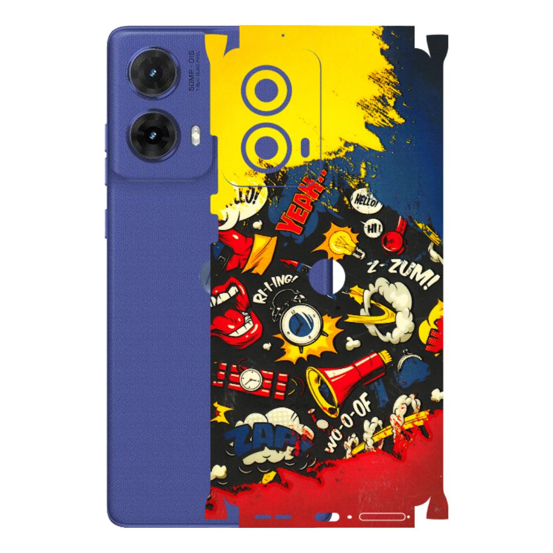 Motorola Phone Skins (All Models) - Pacific Doodle Art - 3D Embossed Finish (L-120) Motorola G85 (5G)