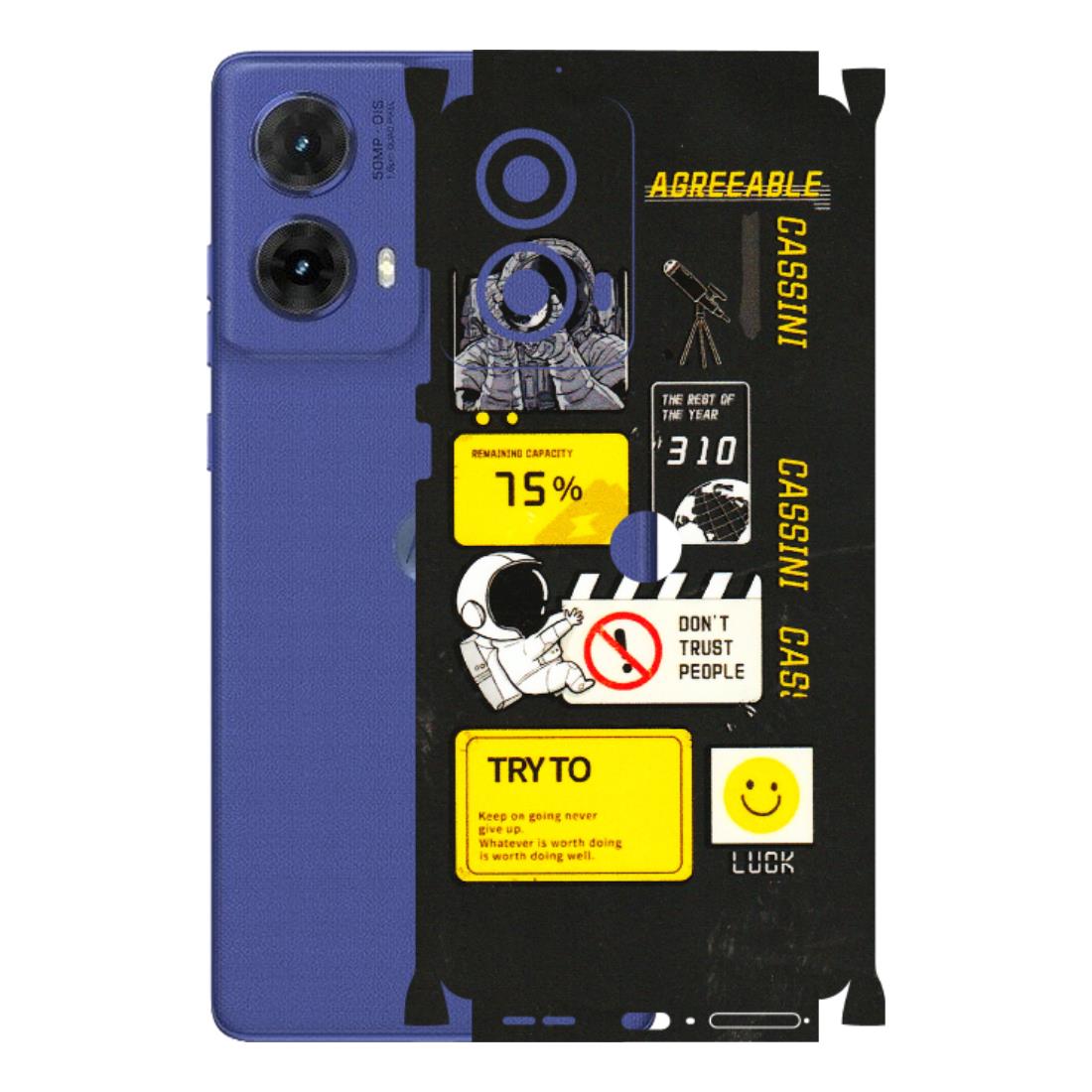 Motorola Phone Skins (All Models) - Black Cassini - 3D Embossed Finish (L-161) Motorola G85 (5G)