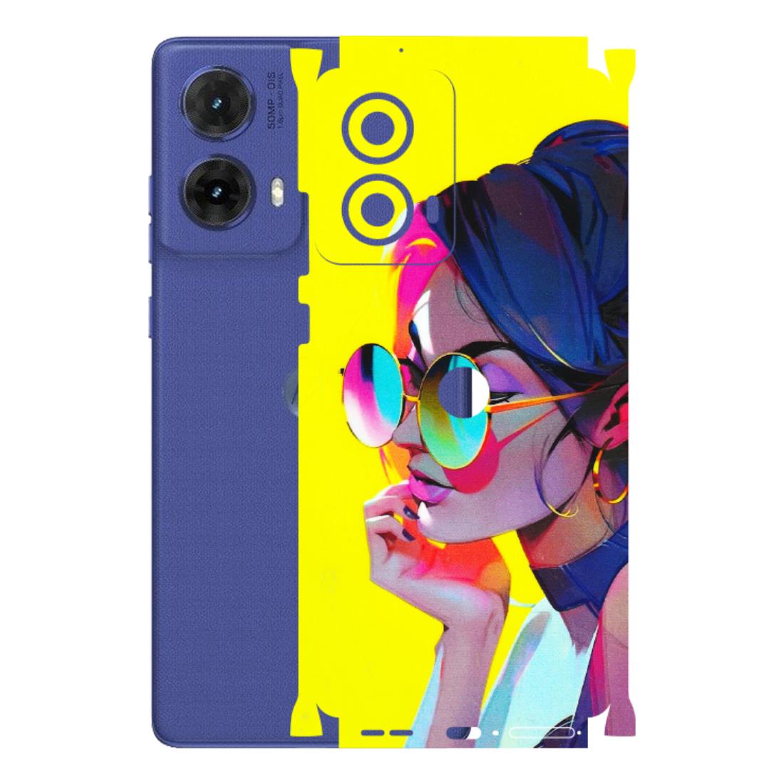 Motorola Phone Skins (All Models) - Bold Stylish Girl - 3D Embossed Finish (L-222) Motorola G85 (5G)
