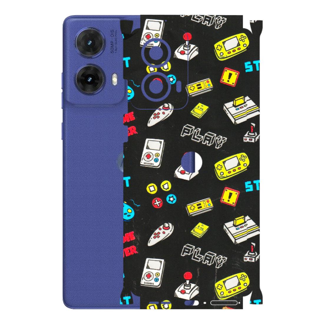 Motorola Phone Skins (All Models) - Gaming Doodles - 3D Embossed Finish (L-224) Motorola G85 (5G)