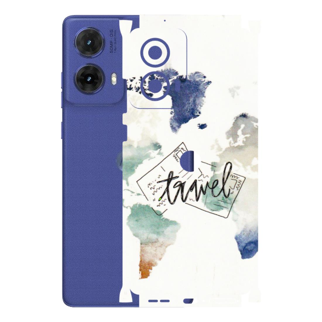 Motorola Phone Skins (All Models) - Travel The World - 3D Embossed Finish (L-232) Motorola G85 (5G)