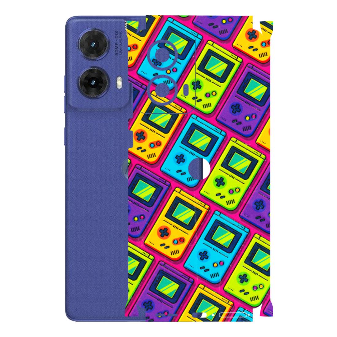 Motorola Phone Skins (All Models) - Gameboy Colourful - 3D Embossed Finish (L-266) Motorola G85 (5G)