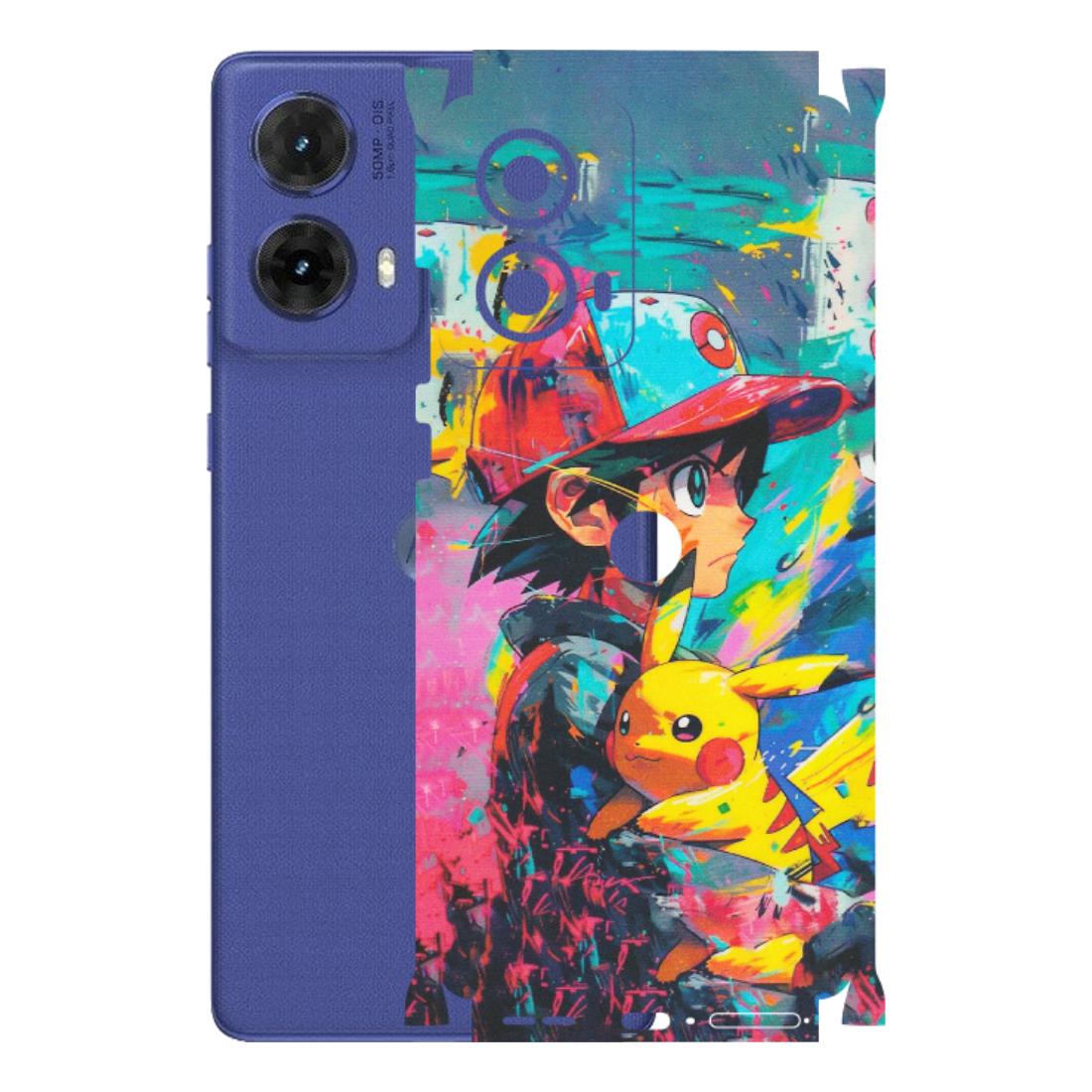 Motorola Phone Skins (All Models) - Ash & Pikachu - Matte Finish (M-26) Motorola G85 (5G)