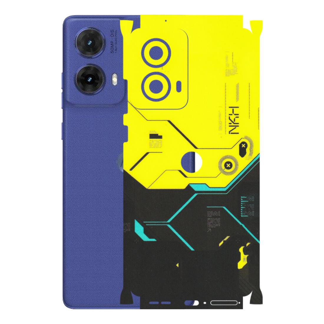 Motorola Phone Skins (All Models) - Black Yellow Technica - Matte Finish (M-53) Motorola G85 (5G)