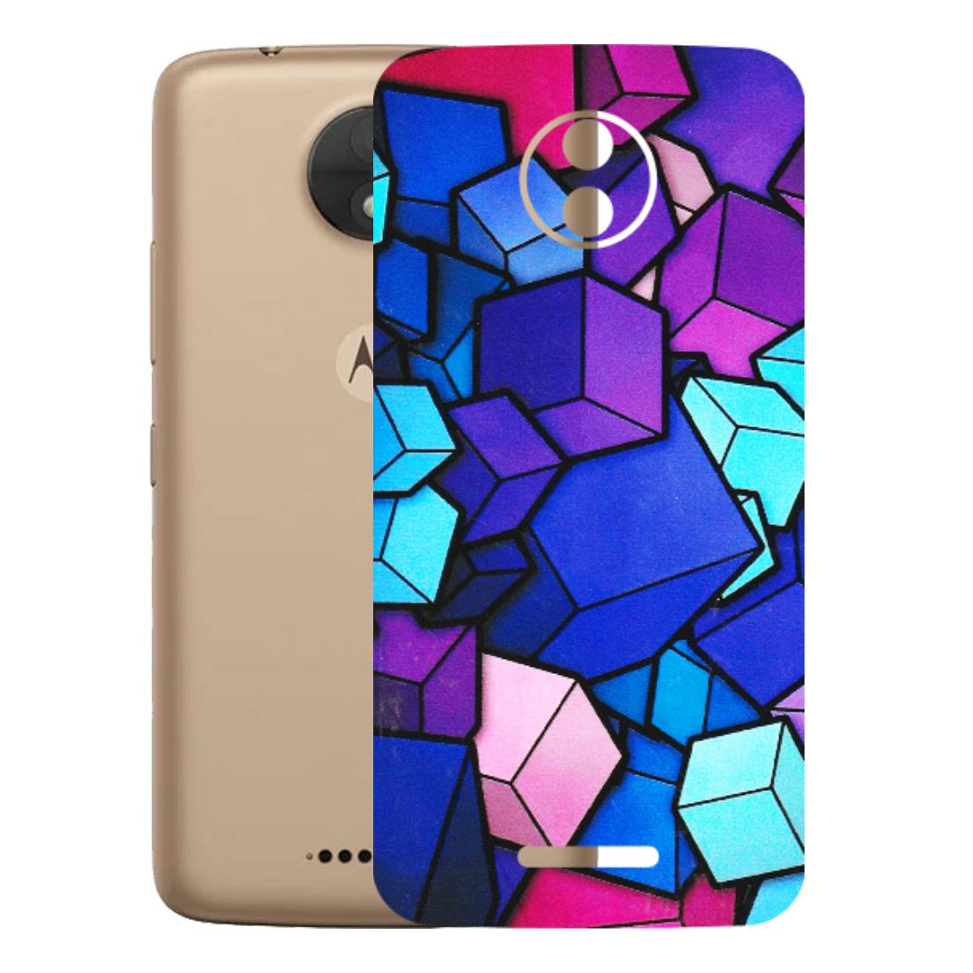 Motorola Phone Skins (All Models) - Cube Doodle - 3D Embossed Finish (L-141) Motorola Moto C