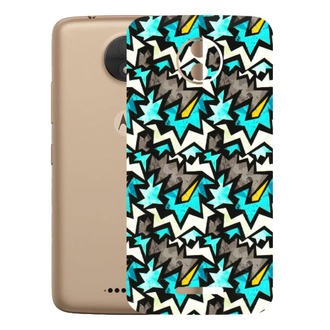 Motorola Phone Skins (All Models) - Funky Zig Zag - 3D Embossed Finish (L-223) Motorola Moto C