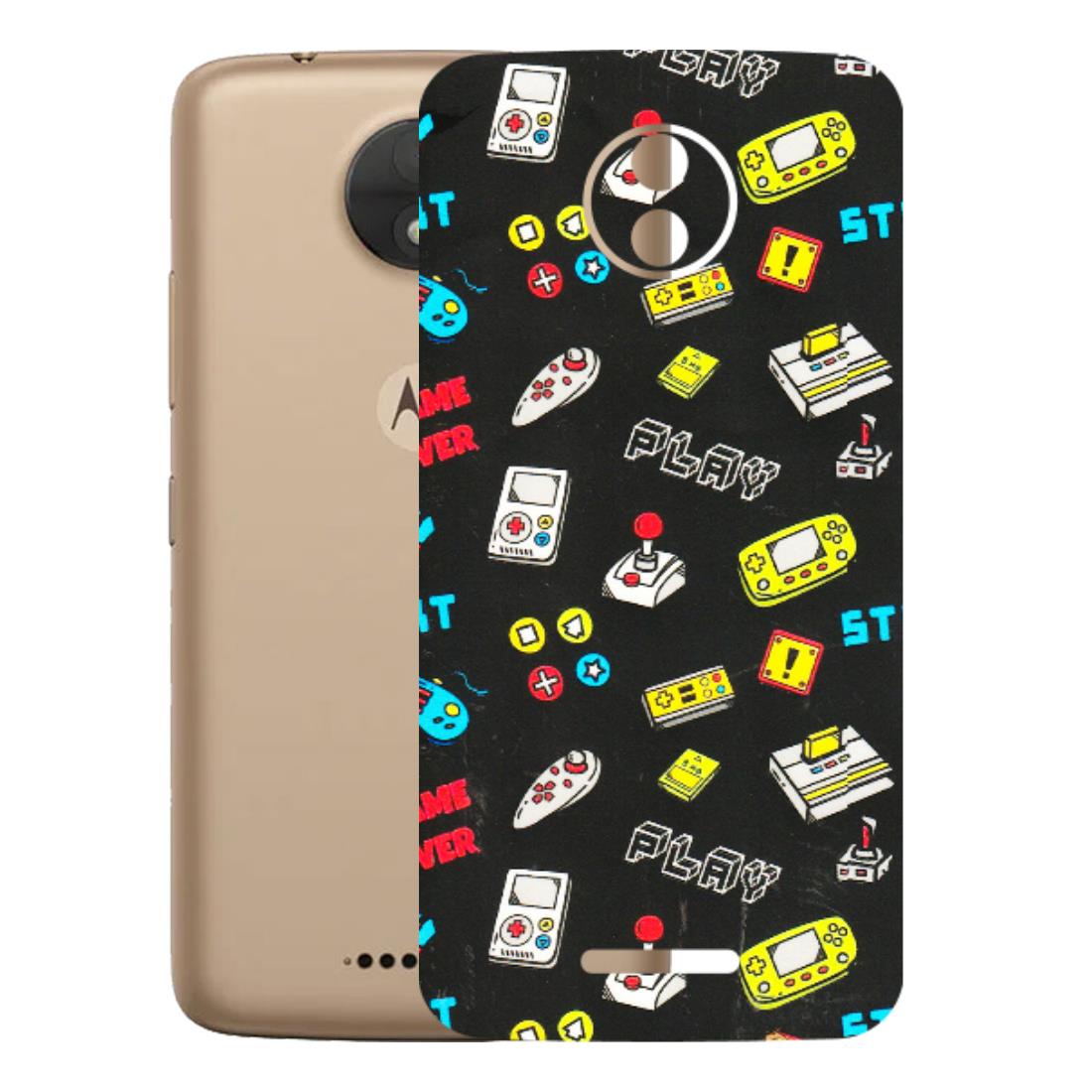 Motorola Phone Skins (All Models) - Gaming Doodles - 3D Embossed Finish (L-224) Motorola Moto C
