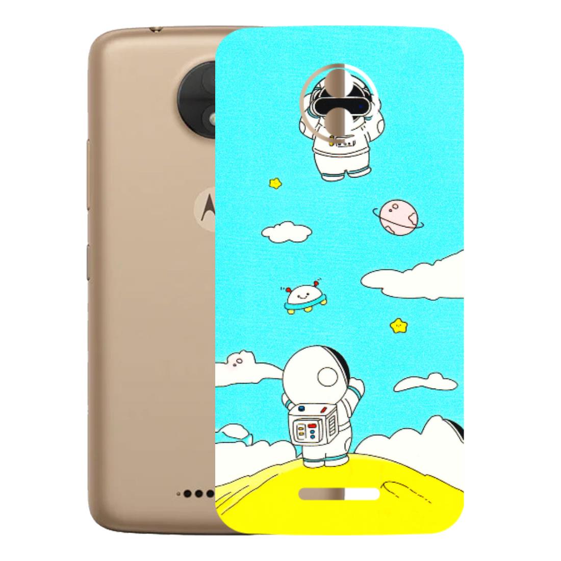 Motorola Phone Skins (All Models) - Blue Skies Astro Float - 3D Embossed Finish (L-230) Motorola Moto C