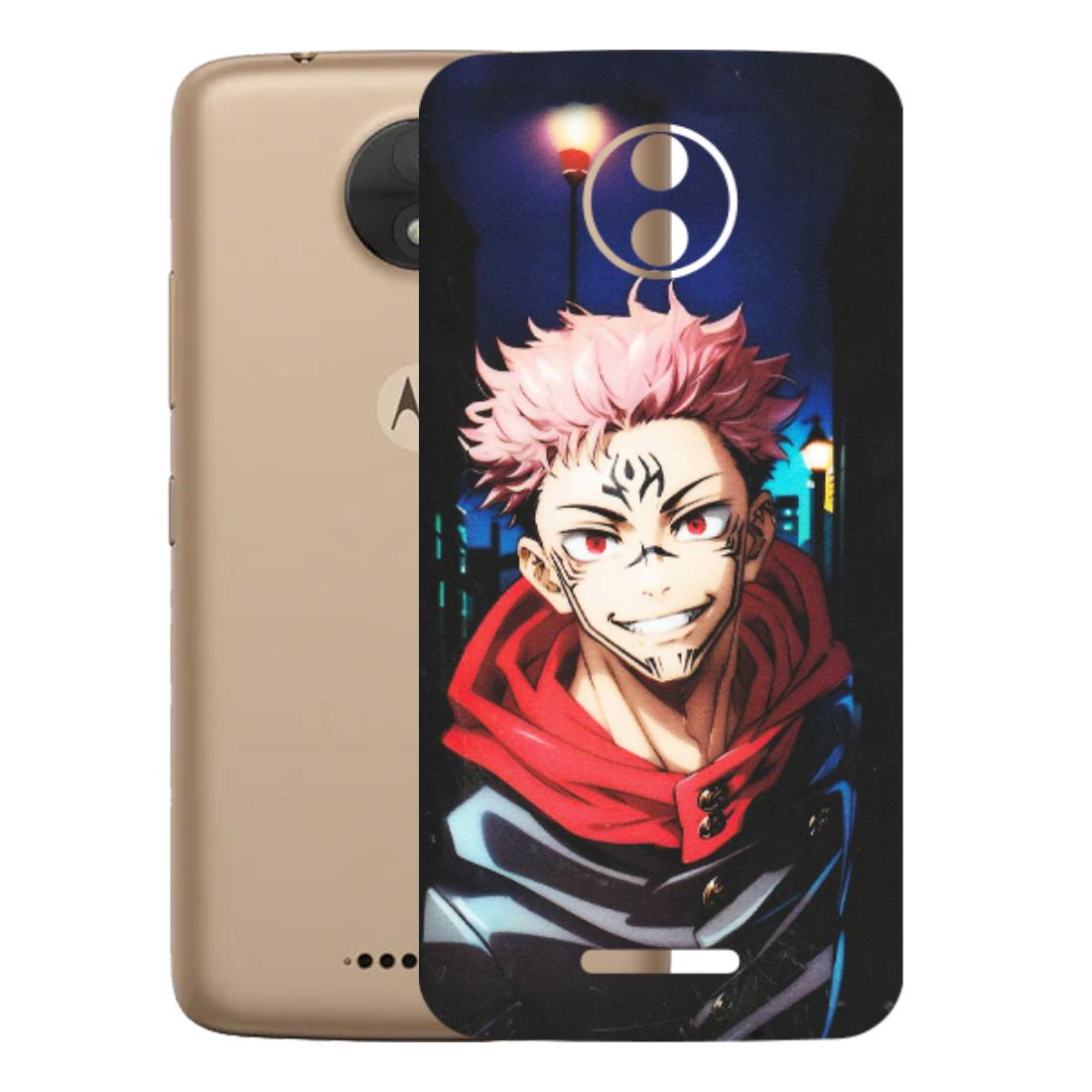 Motorola Phone Skins (All Models) - Yuji Itadori Funny Face Anime - Matte Finish (M-152) Motorola Moto C