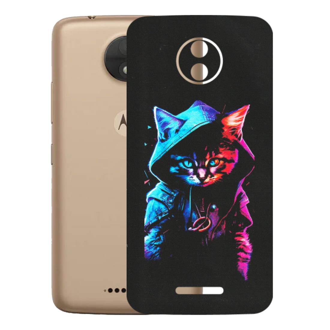 Motorola Phone Skins (All Models) - Cyberpunk Cat - Matte Finish (M-45) Motorola Moto C