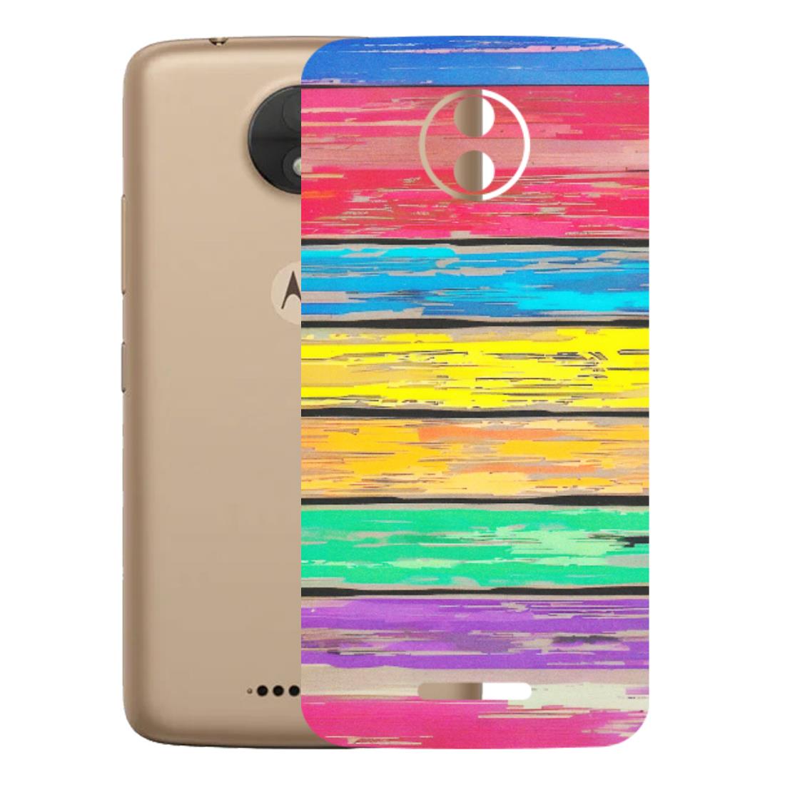 Motorola Phone Skins (All Models) - Multi Colour Wooden Wall - Matte Finish (M-96) Motorola Moto C