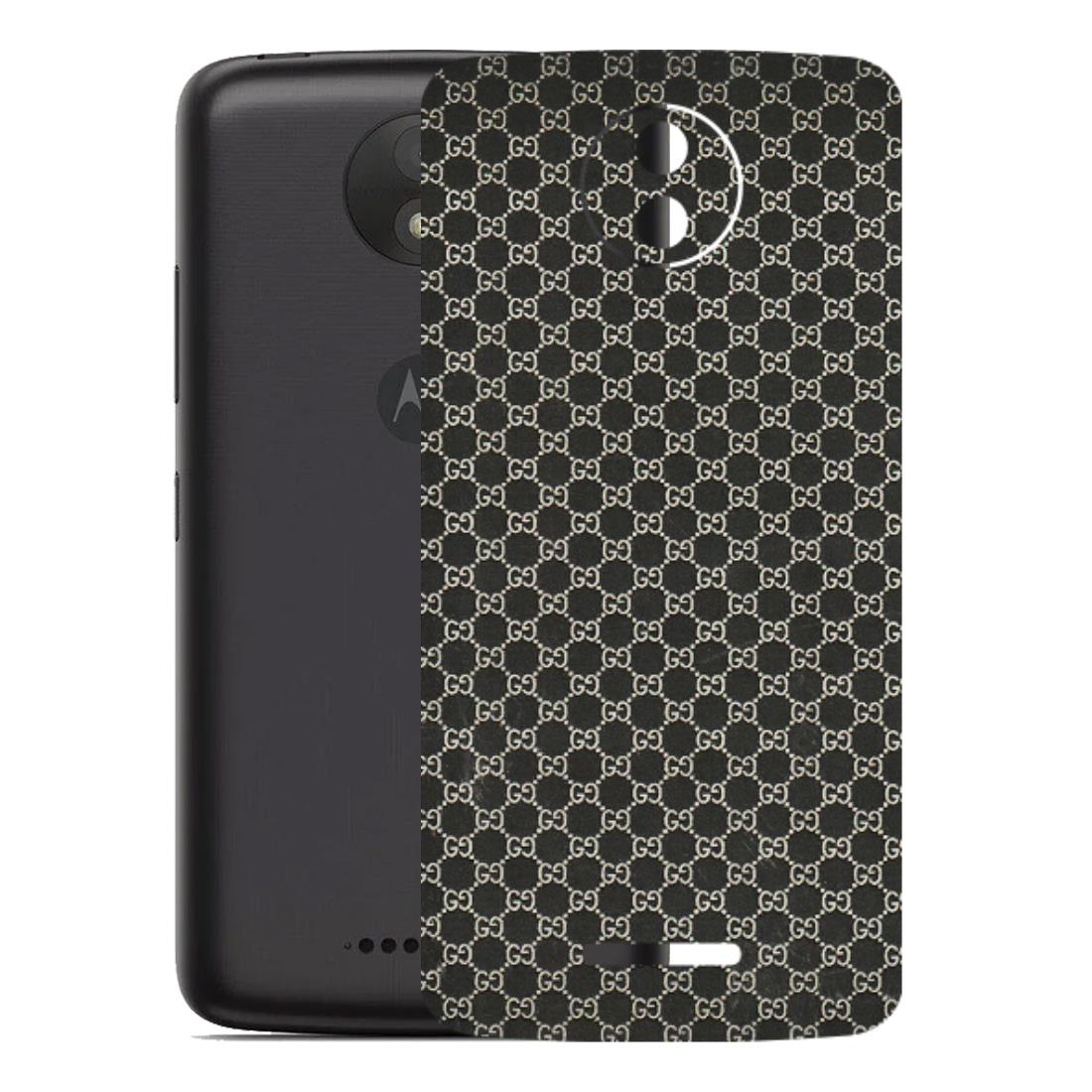 Motorola Phone Skins (All Models) - Black G Print - 3D Embossed Finish (L-109) Motorola Moto C Plus