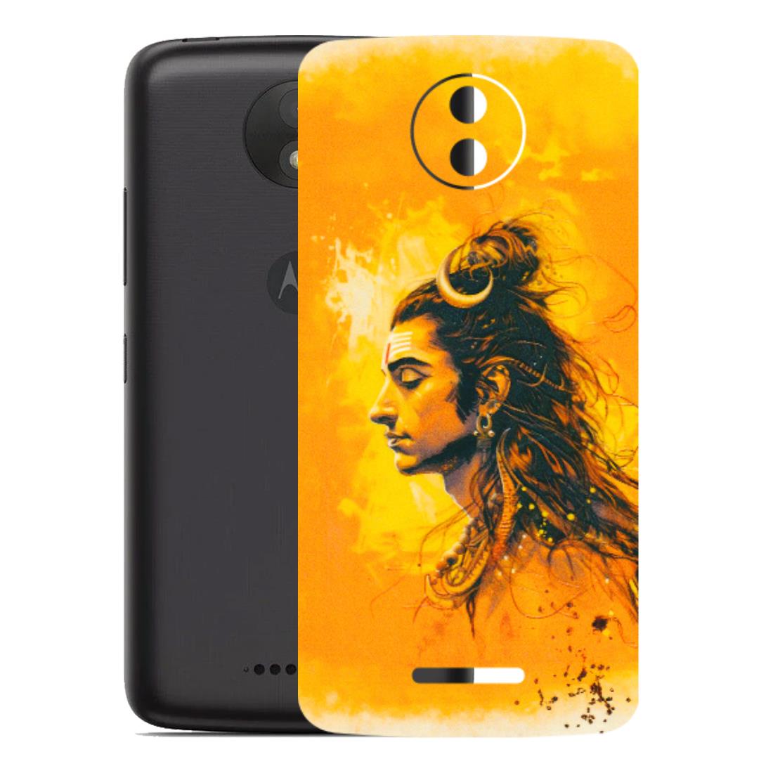 Motorola Phone Skins (All Models) - Shiv Shakti - 3D Embossed Finish (L-14) Motorola Moto C Plus