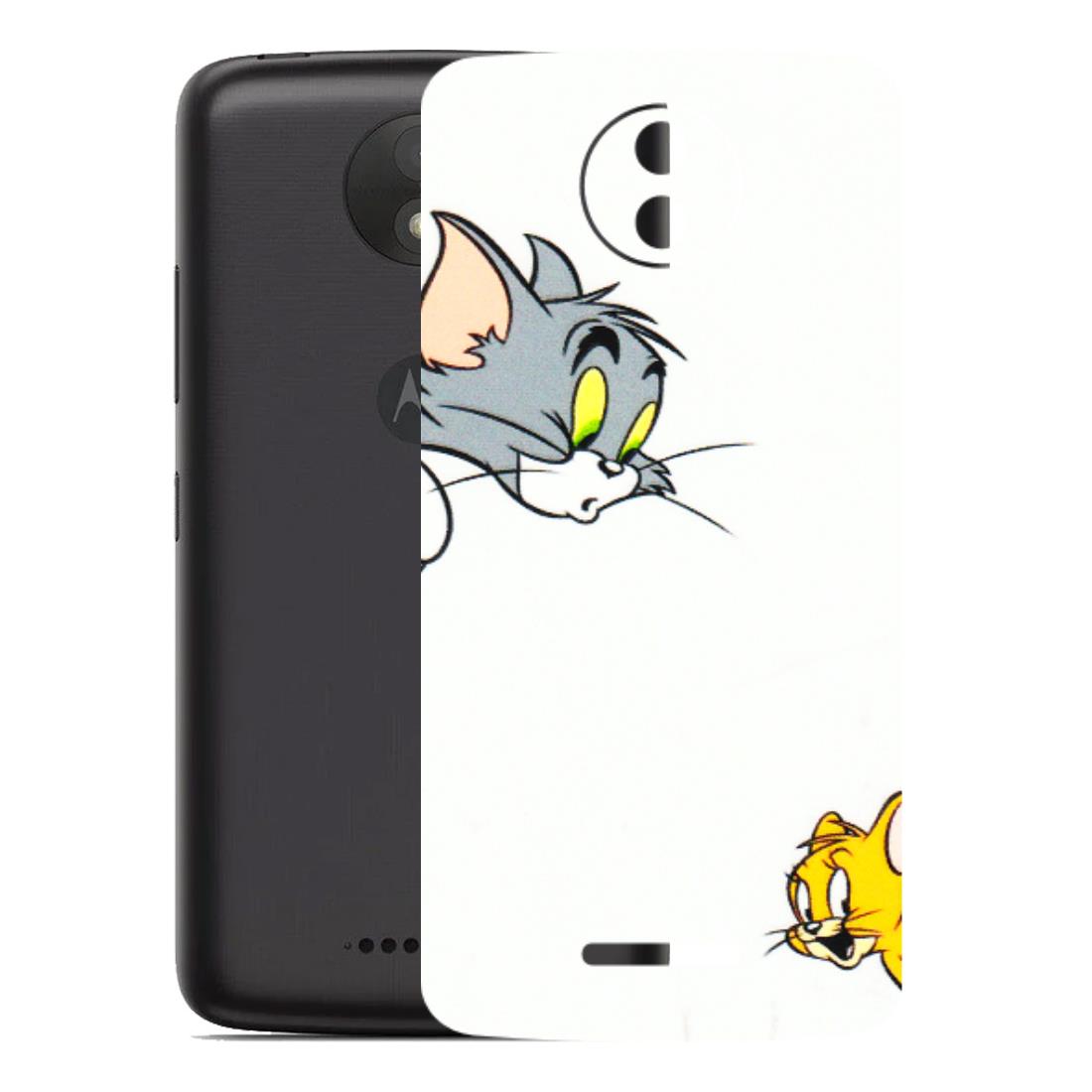 Motorola Phone Skins (All Models) - Cute Tom And Jerry - 3D Embossed Finish (L-220) Motorola Moto C Plus