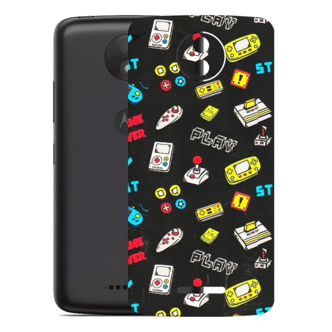 Motorola Phone Skins (All Models) - Gaming Doodles - 3D Embossed Finish (L-224) Motorola Moto C Plus