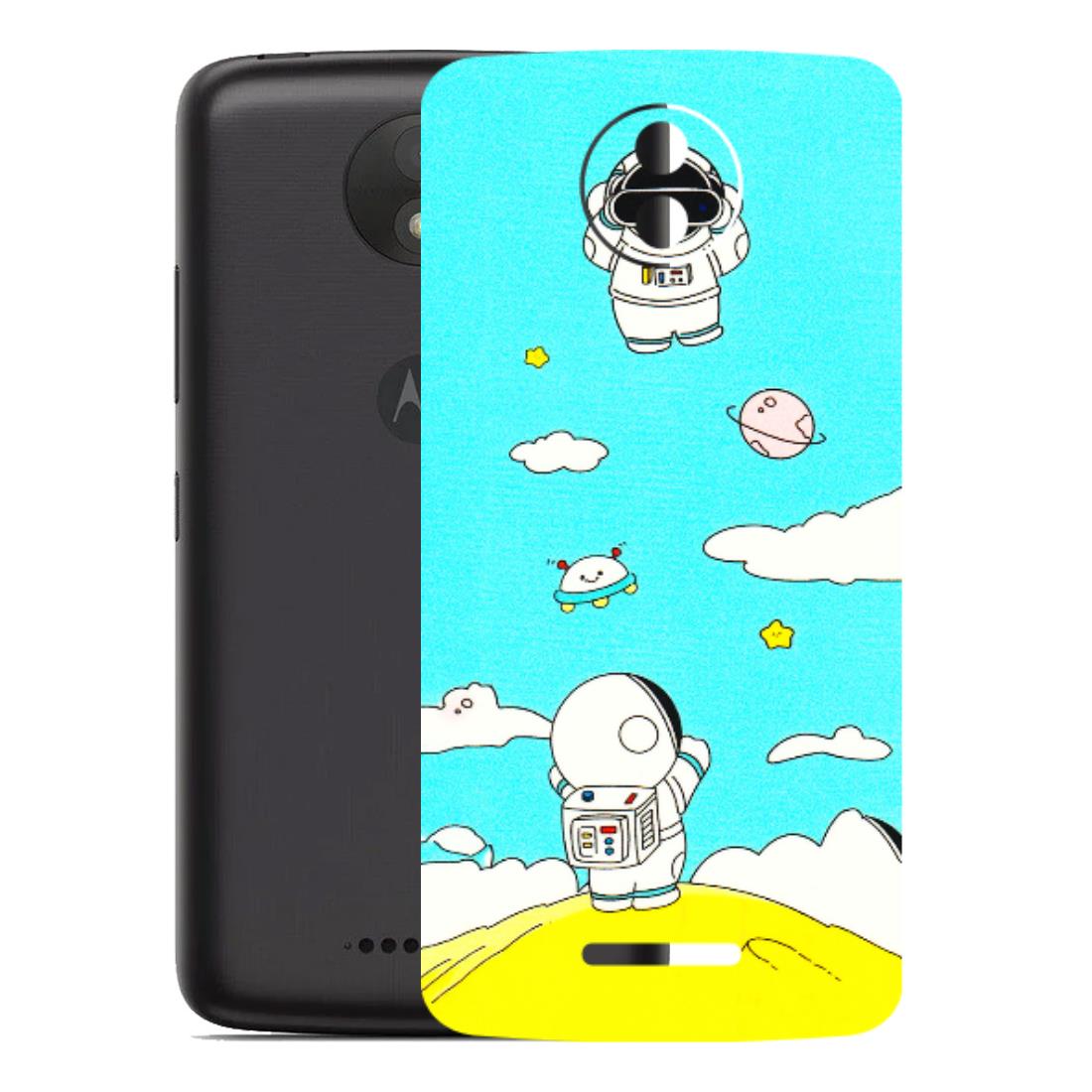 Motorola Phone Skins (All Models) - Blue Skies Astro Float - 3D Embossed Finish (L-230) Motorola Moto C Plus