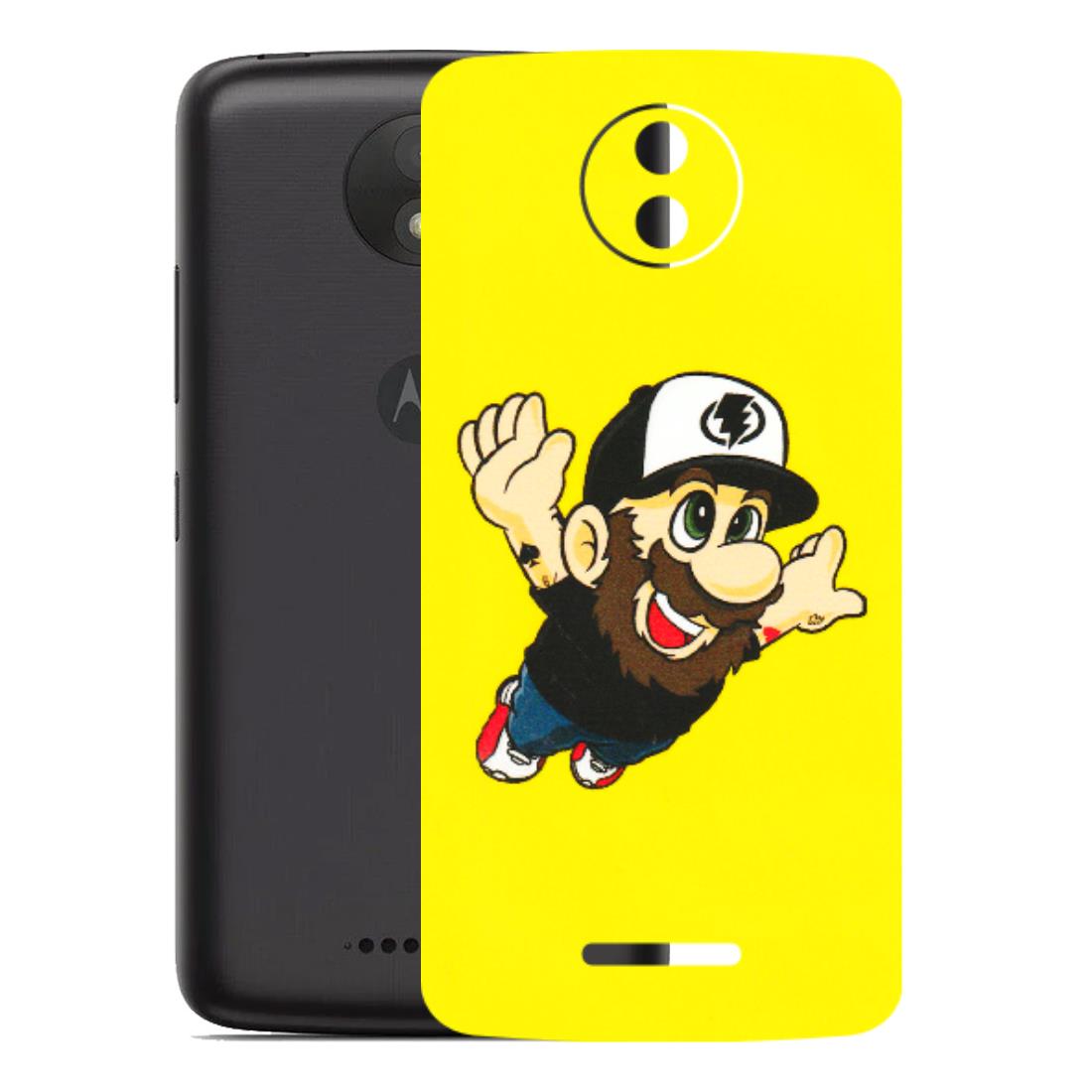 Motorola Phone Skins (All Models) - Flying Beardo - 3D Embossed Finish (L-60) Motorola Moto C Plus