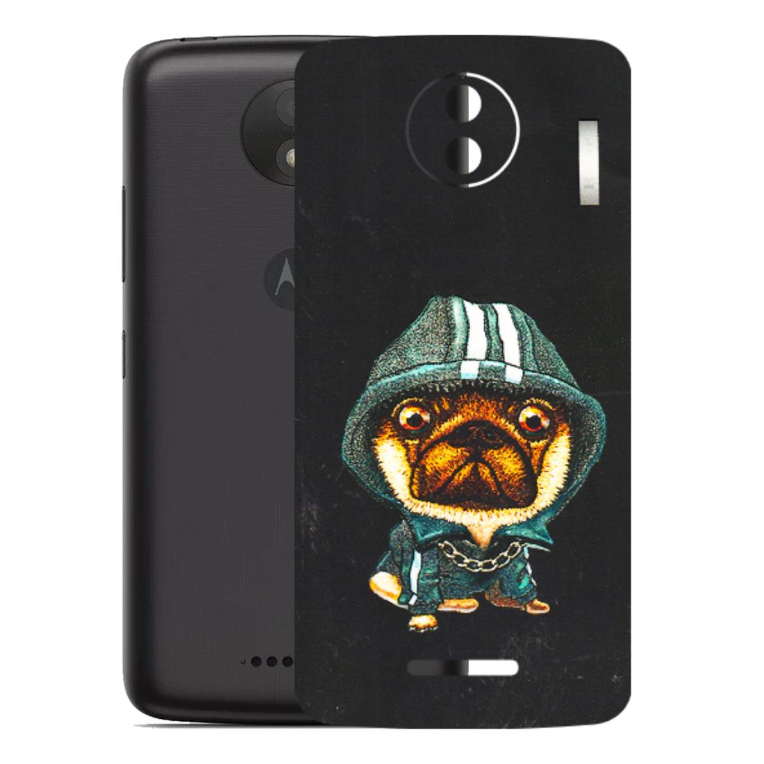 Motorola Phone Skins (All Models) - Puppy N Hoodie - 3D Embossed Finish (L-90) Motorola Moto C Plus