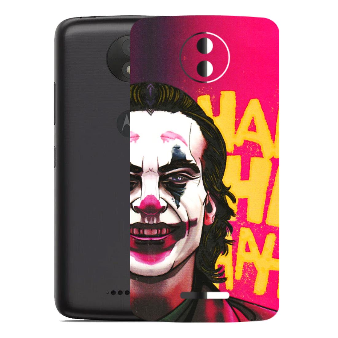Motorola Phone Skins (All Models) - Joker Evil Laugh - 3D Embossed Finish (L-97) Motorola Moto C Plus