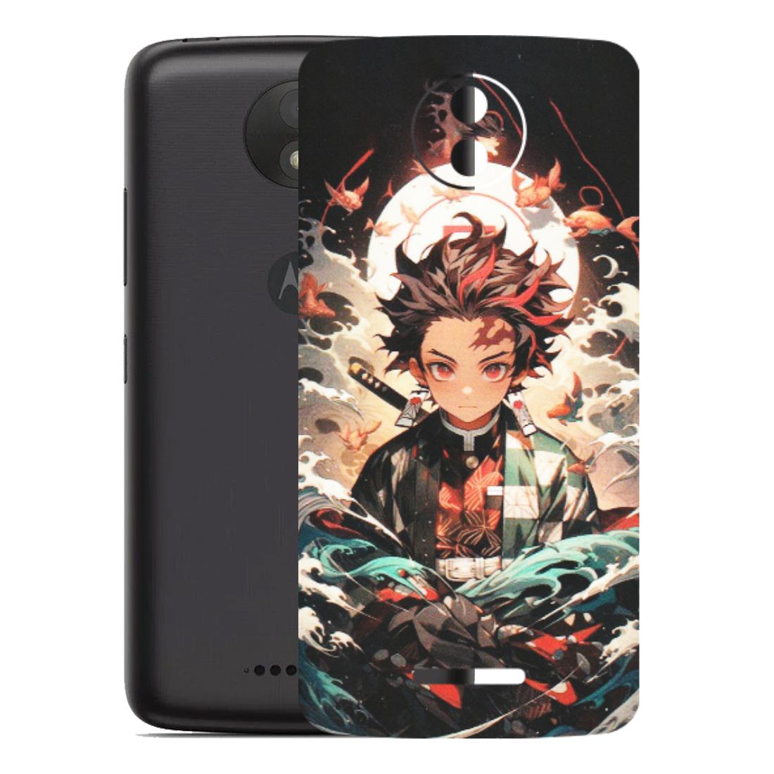 Motorola Phone Skins (All Models) - Tanjiro Demon Slayer Anime - Matte Finish (M-158) Motorola Moto C Plus