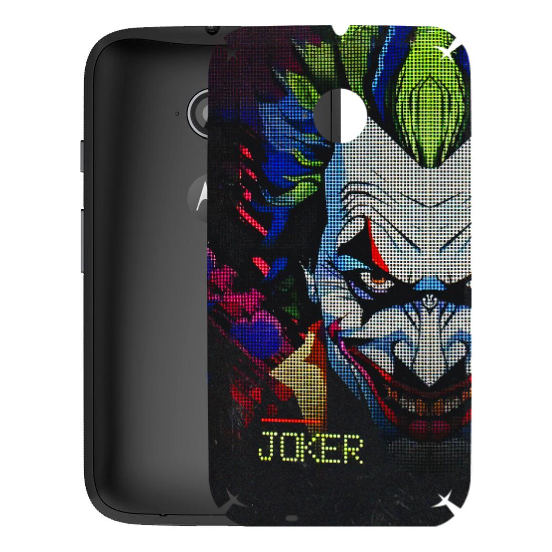 Motorola Phone Skins (All Models) - Joker Dot Matrix - 3D Embossed Finish (L-08) Motorola Moto E2