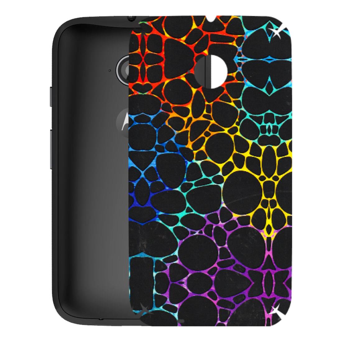 Motorola Phone Skins (All Models) - Abstract Art MultiColour - 3D Embossed Finish (L-133) Motorola Moto E2