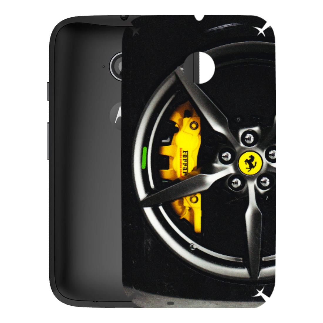 Motorola Phone Skins (All Models) - Ferrari Wheel Alloy - 3D Embossed Finish (L-173) Motorola Moto E2