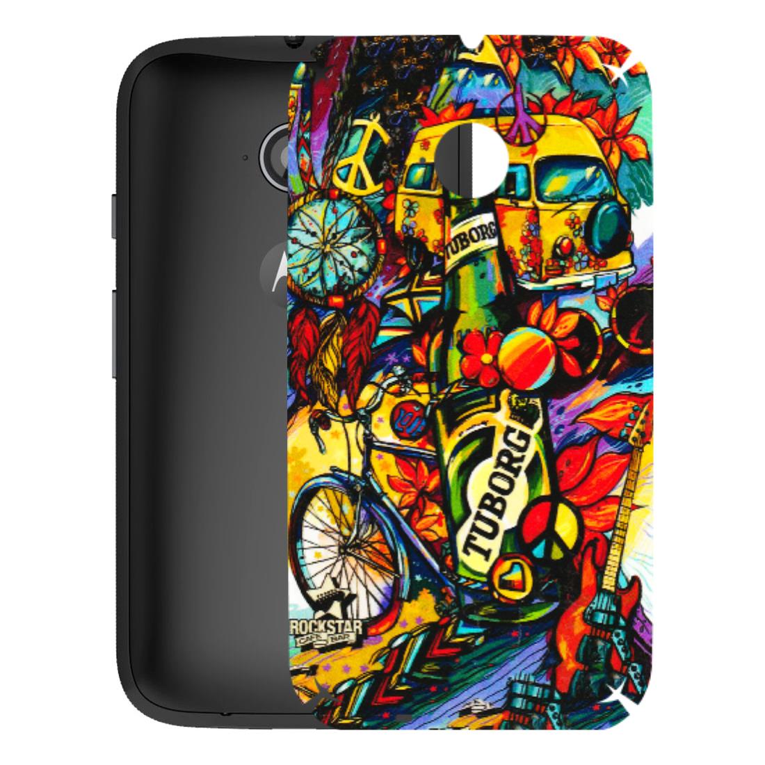 Motorola Phone Skins (All Models) - Cool Beer Bottle - 3D Embossed Finish (L-193) Motorola Moto E2