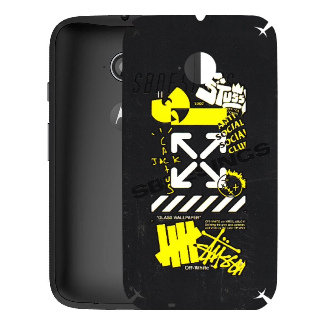 Motorola Phone Skins (All Models) - Anti Social Graffiti - 3D Embossed Finish (L-198) Motorola Moto E2