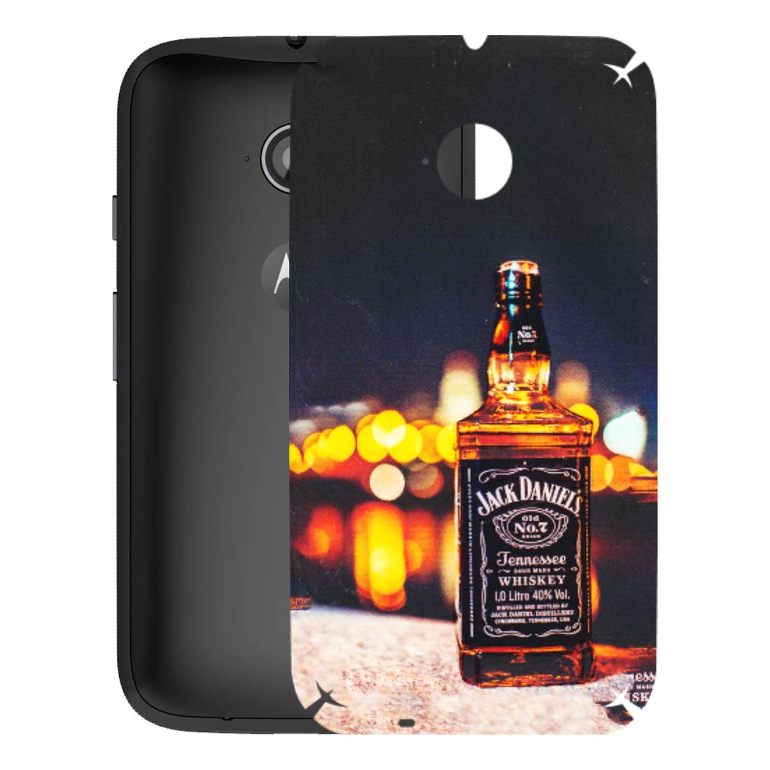 Motorola Phone Skins (All Models) - JD Whiskey Bottle - 3D Embossed Finish (L-20) Motorola Moto E2