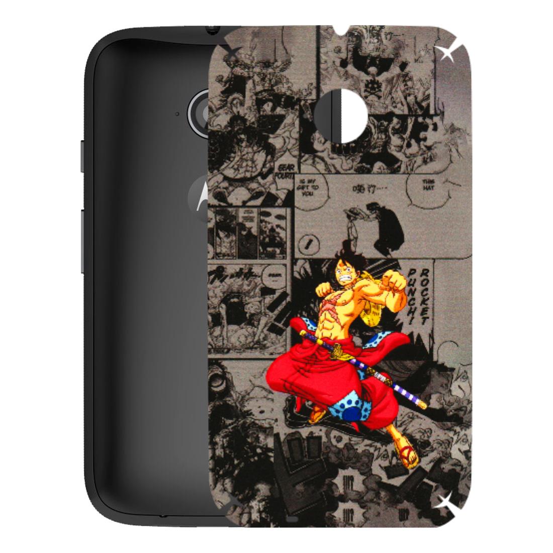 Motorola Phone Skins (All Models) - One Piece Rocket Punch Manga - 3D Embossed Finish (L-25) Motorola Moto E2