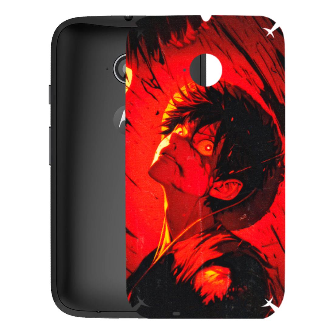 Motorola Phone Skins (All Models) - D.Luffy Power Up One Piece Anime - 3D Embossed Finish (L-326) Motorola Moto E2