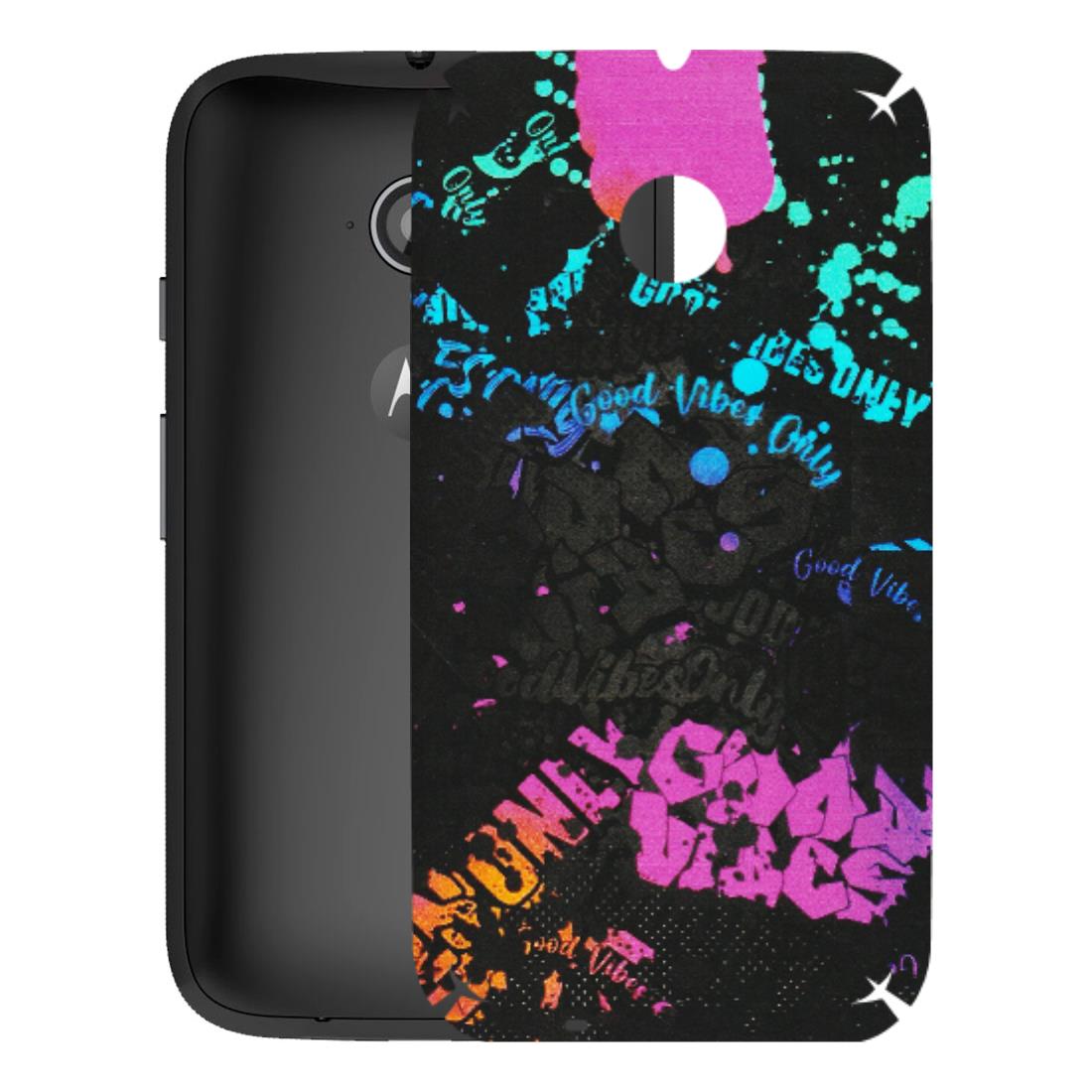 Motorola Phone Skins (All Models) - Majestic Black Vibes - Matte Finish (M-62) Motorola Moto E2