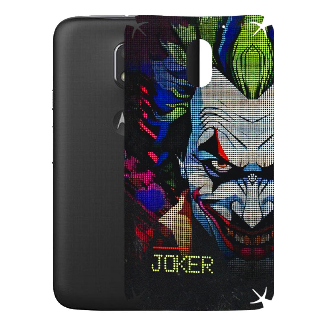 Motorola Phone Skins (All Models) - Joker Dot Matrix - 3D Embossed Finish (L-08) Motorola Moto E3 Power