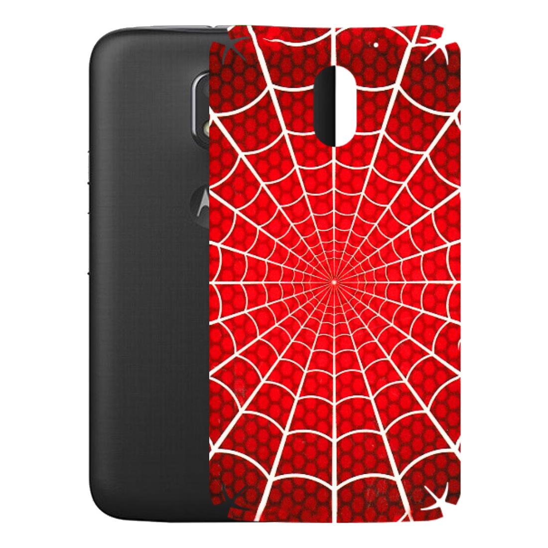 Motorola Phone Skins (All Models) - Classic Spidey Web - 3D Embossed Finish (L-115) Motorola Moto E3 Power