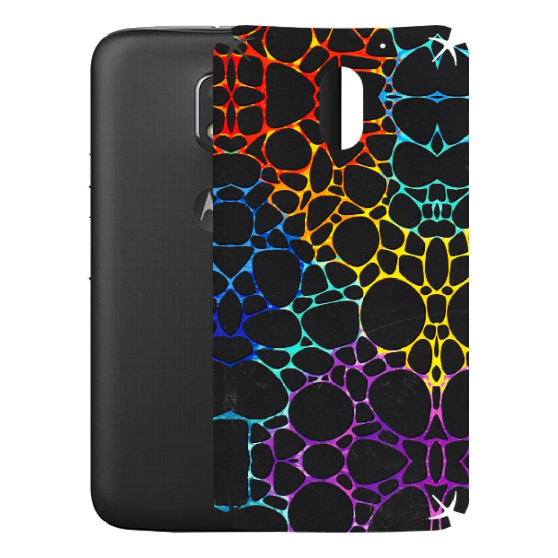 Motorola Phone Skins (All Models) - Abstract Art MultiColour - 3D Embossed Finish (L-133) Motorola Moto E3 Power
