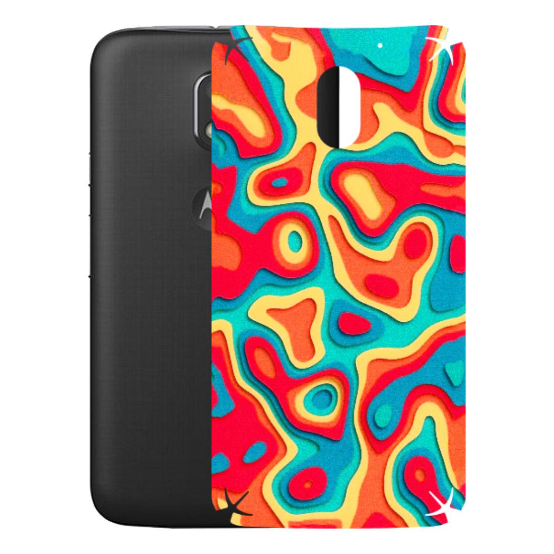 Motorola Phone Skins (All Models) - Abstract Swirl - 3D Embossed Finish (L-150) Motorola Moto E3 Power