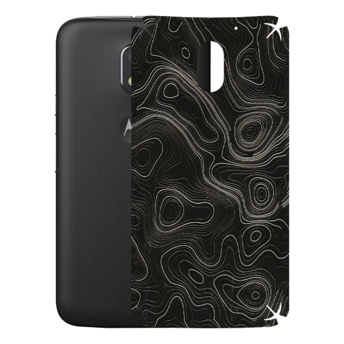 Motorola Phone Skins (All Models) - Black Swirl - 3D Embossed Finish (L-196) Motorola Moto E3 Power