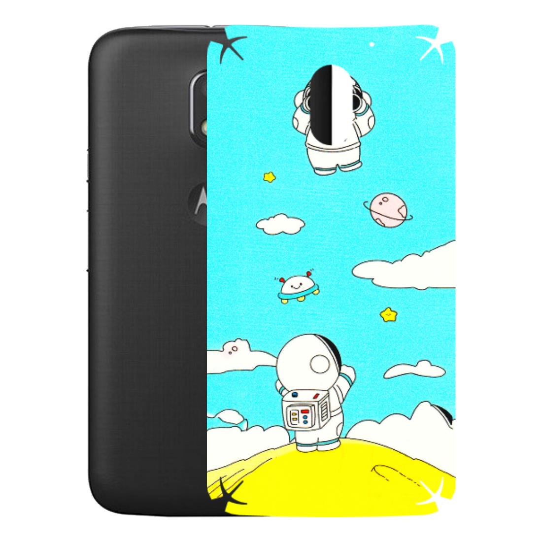 Motorola Phone Skins (All Models) - Blue Skies Astro Float - 3D Embossed Finish (L-230) Motorola Moto E3 Power
