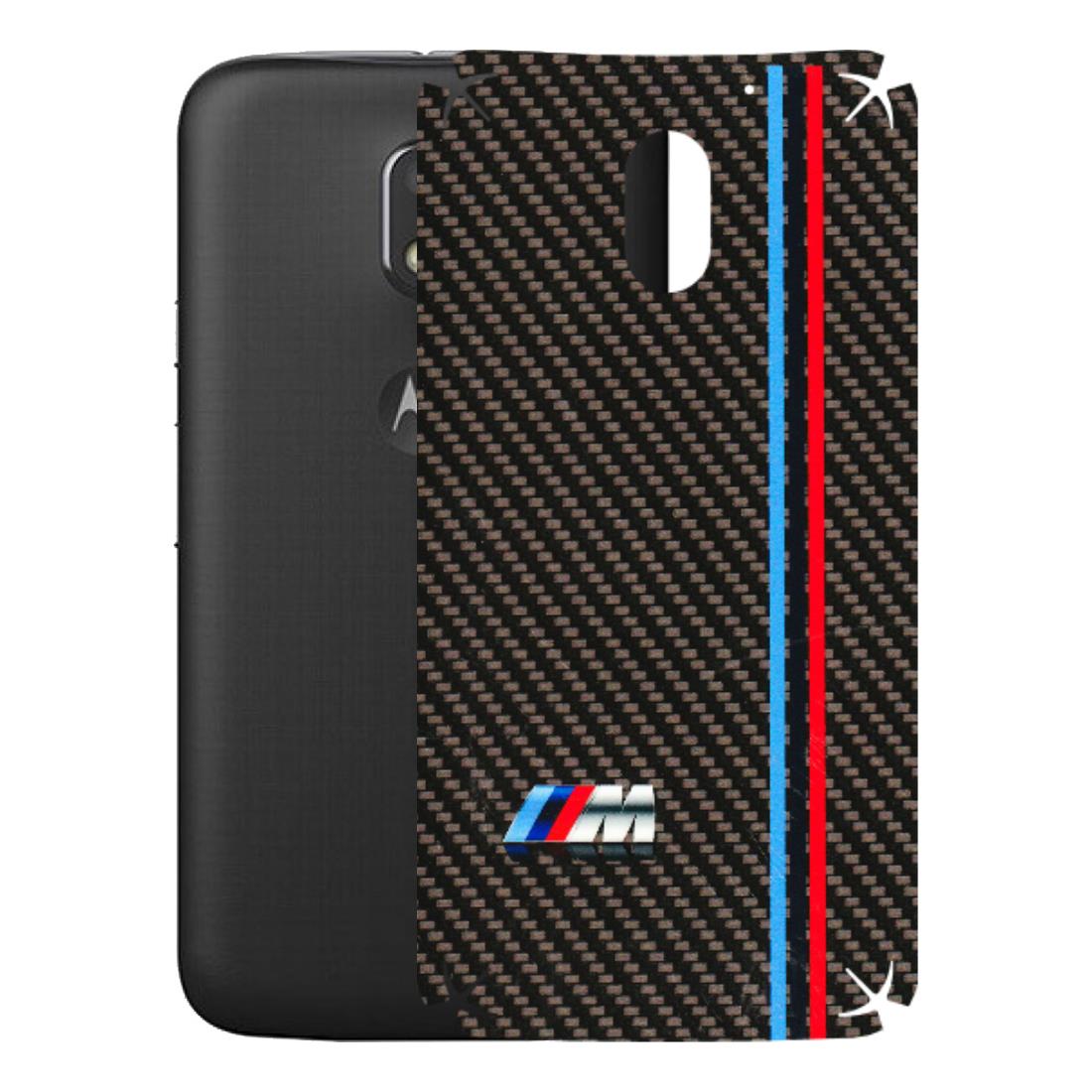 Motorola Phone Skins (All Models) - BM Carbon Fiber Feels - 3D Embossed Finish (L-38) Motorola Moto E3 Power