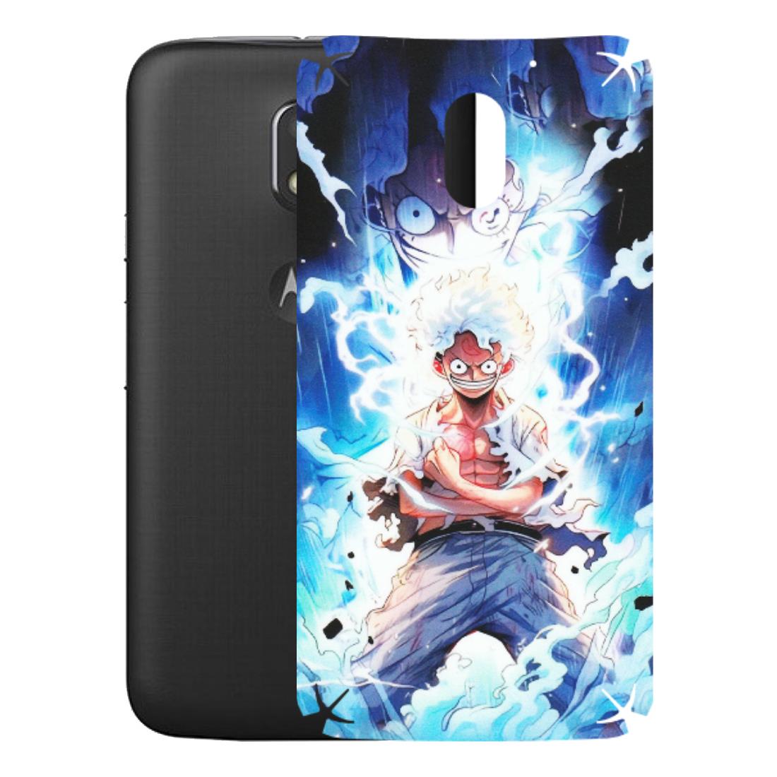 Motorola Phone Skins (All Models) - Blue Thunder Luffy Anime - Matte Finish (M-132) Motorola Moto E3 Power