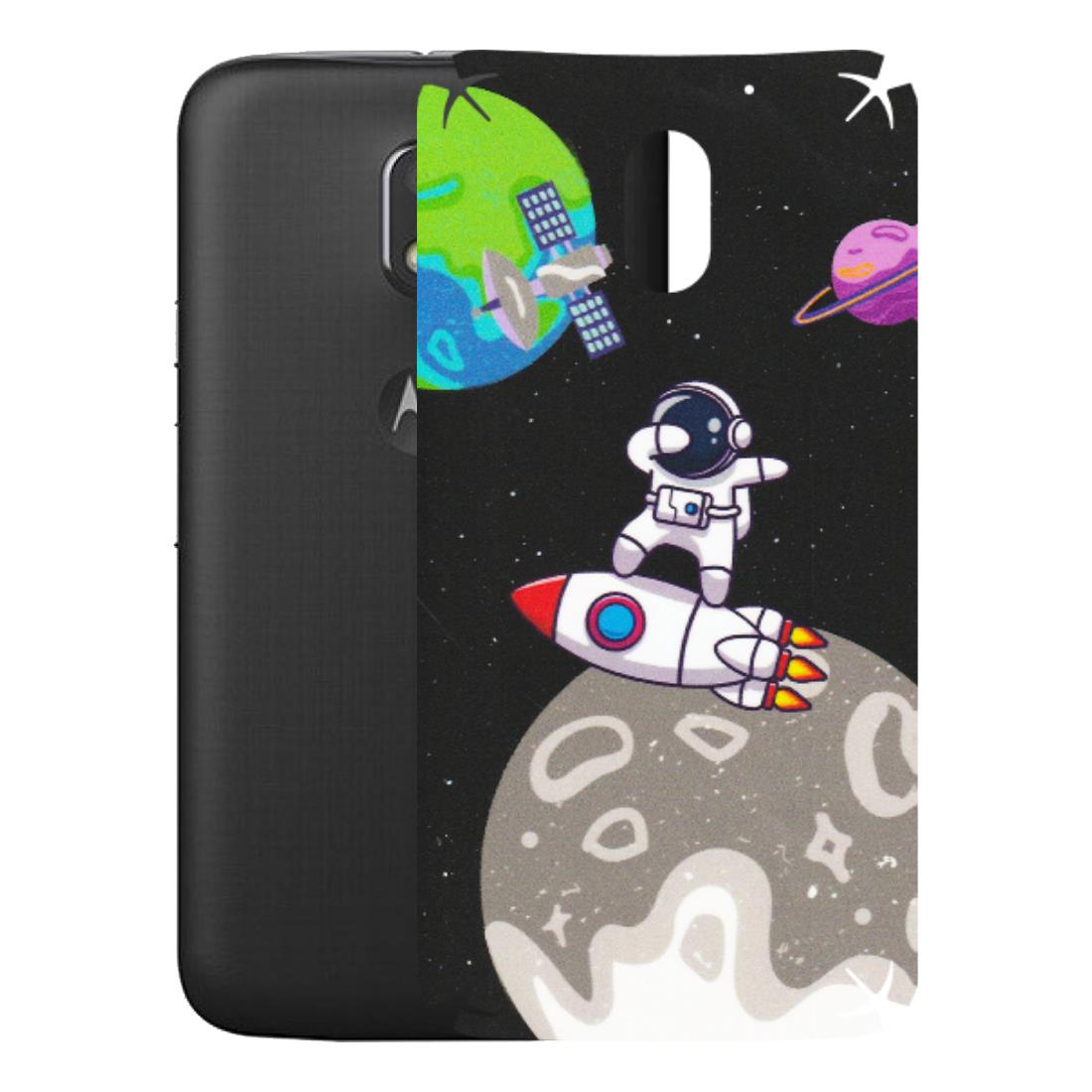 Motorola Phone Skins (All Models) - Astronaut Vibing Toon Running - Matte Finish (M-39) Motorola Moto E3 Power