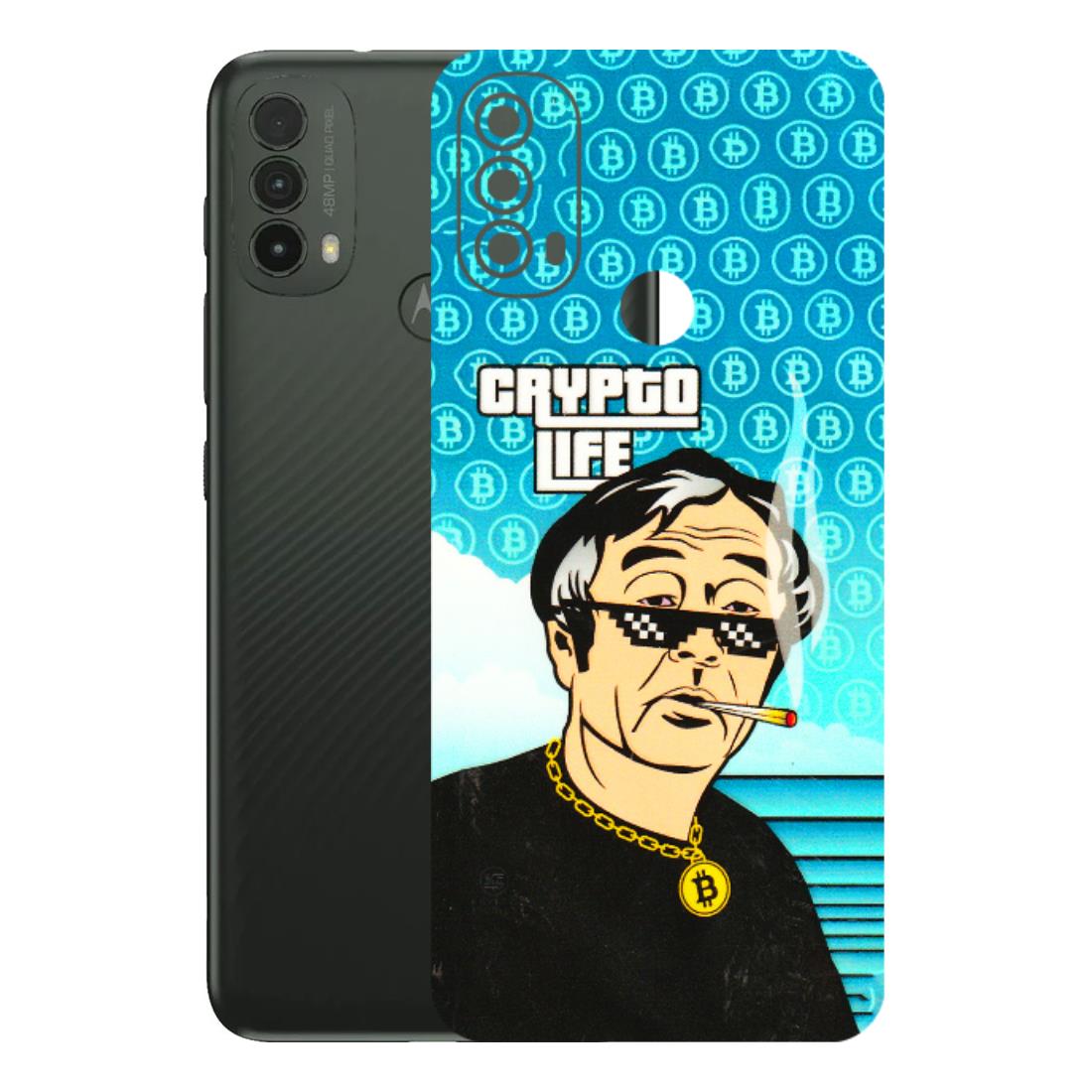 Motorola Phone Skins (All Models) - Crypto Thug Life - 3D Embossed Finish (L-179) Motorola Moto E40