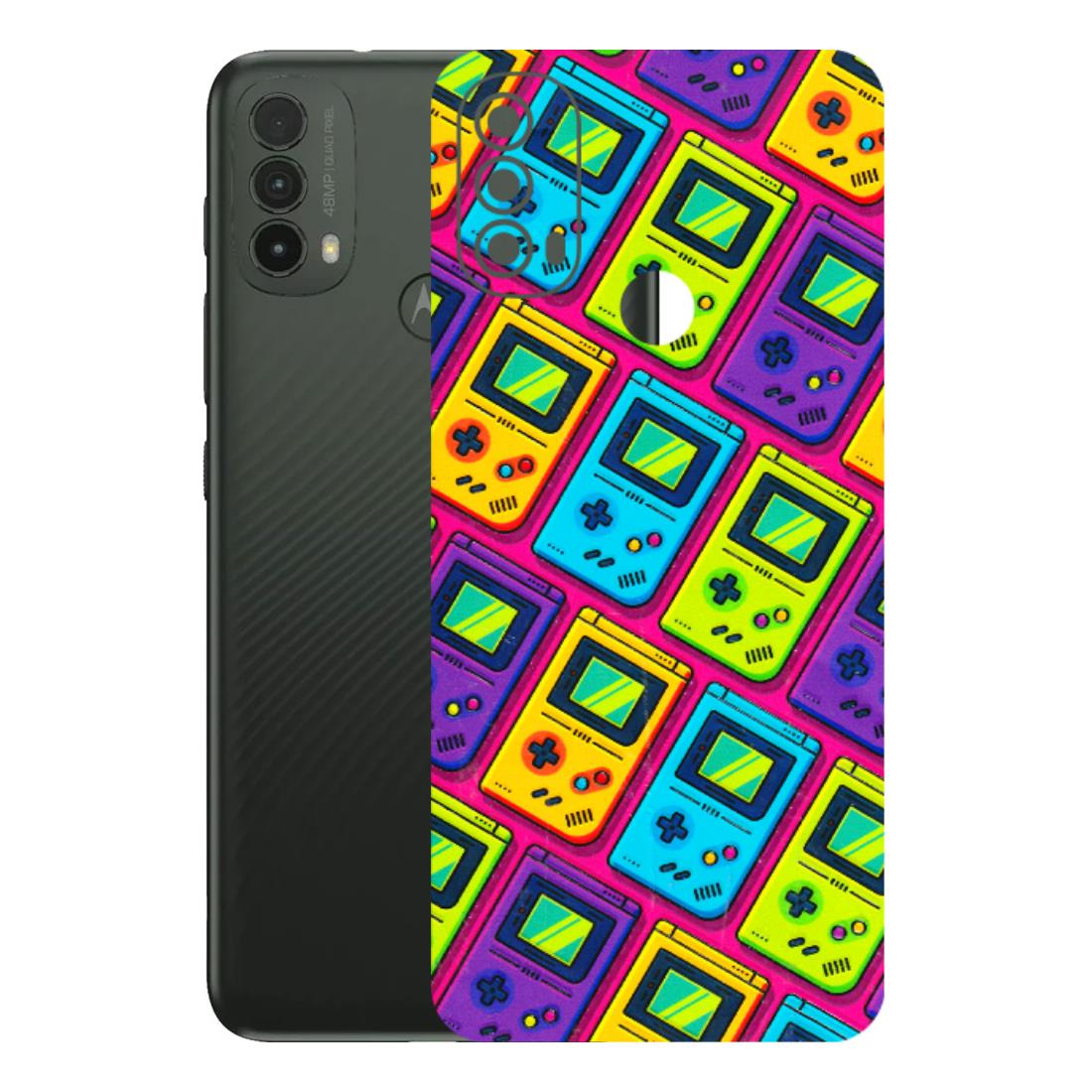 Motorola Phone Skins (All Models) - Gameboy Colourful - 3D Embossed Finish (L-266) Motorola Moto E40