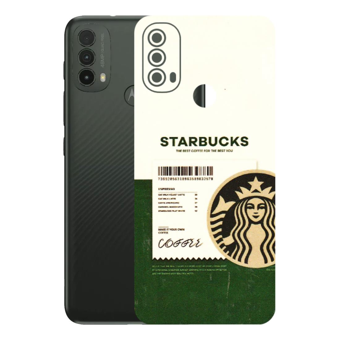 Motorola Phone Skins (All Models) - Starbucks Barcode - 3D Embossed Finish (L-308) Motorola Moto E40