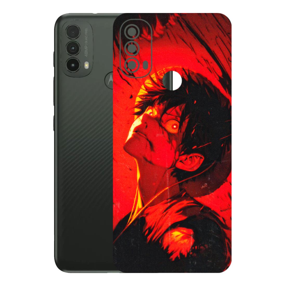 Motorola Phone Skins (All Models) - D.Luffy Power Up One Piece Anime - 3D Embossed Finish (L-326) Motorola Moto E40