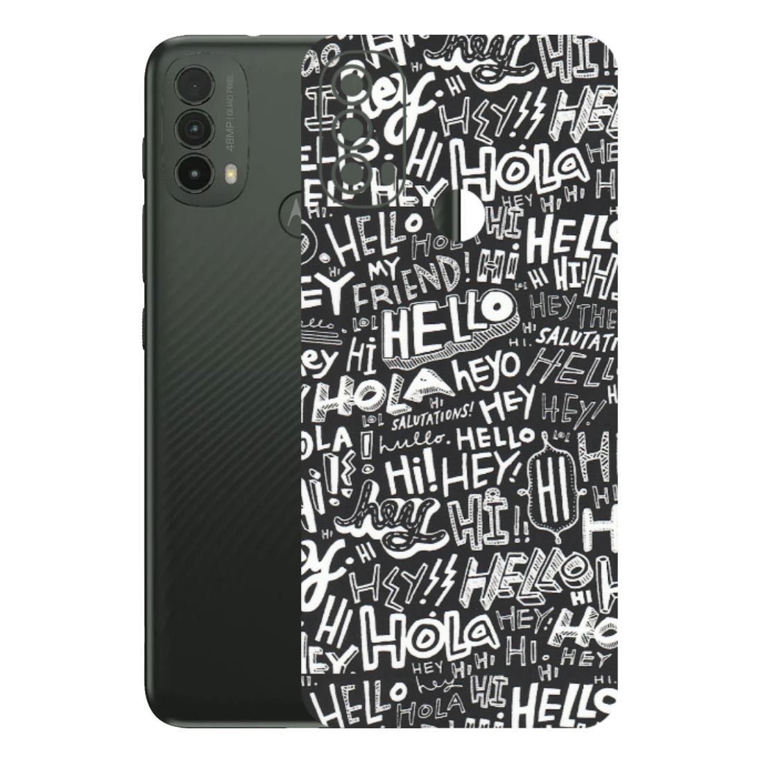 Motorola Phone Skins (All Models) - Hi Hello Doodles - Matte Finish (M-25) Motorola Moto E40