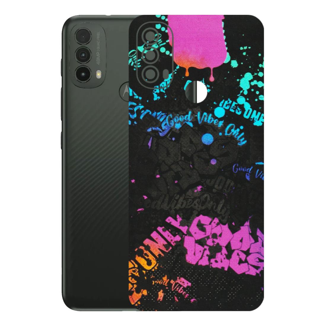 Motorola Phone Skins (All Models) - Majestic Black Vibes - Matte Finish (M-62) Motorola Moto E40